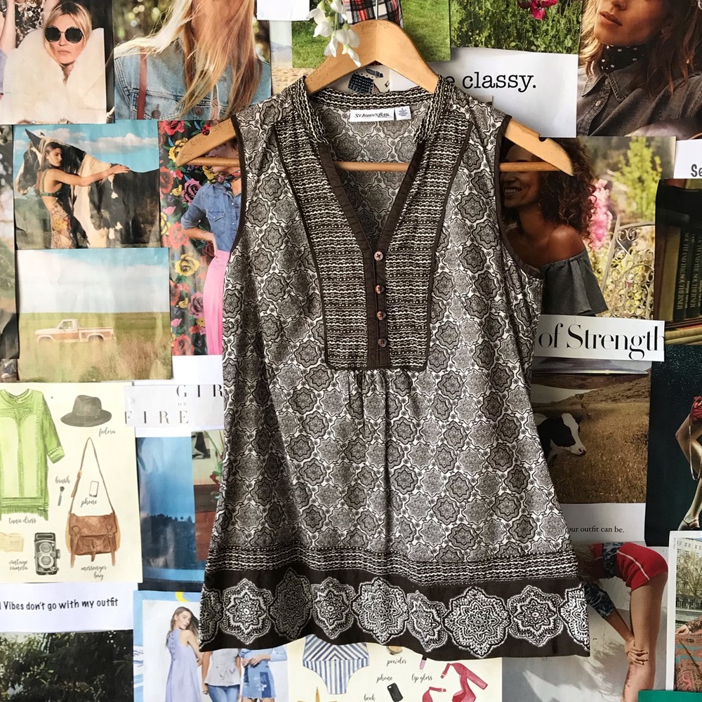 St. John’s Bay Sleeveless Printed Blouse